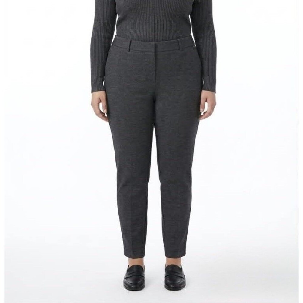 Calvin Klein Womens Gray Slim Fit Dress Pants straight leg Size 14